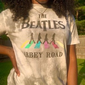 Beatles Abbey Road Tie Dye Concert Graphic Tee